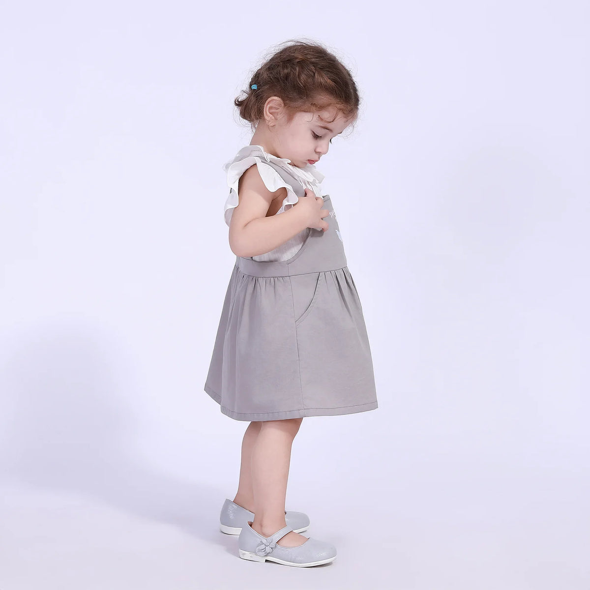 Printed Street Look Dress For Baby Girl Image