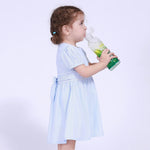 Striped Street Look Dress For Baby Girl Image