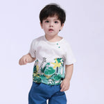 Off White Printed Street Look T.Shirt For Baby Boy Image