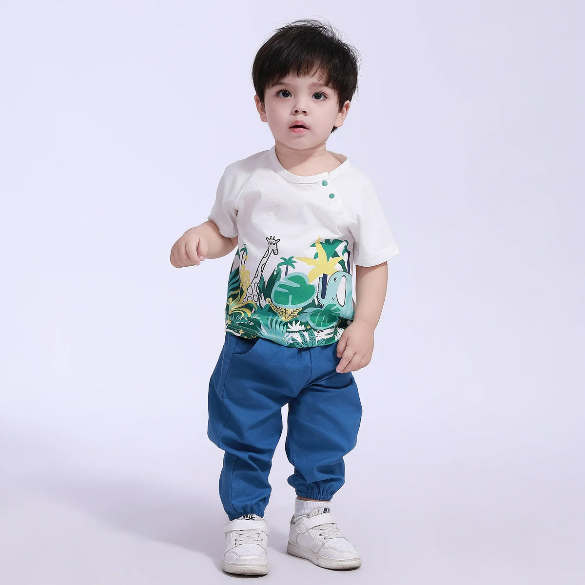 Ankle-Tied Street Look Pants For Baby Boy Image
