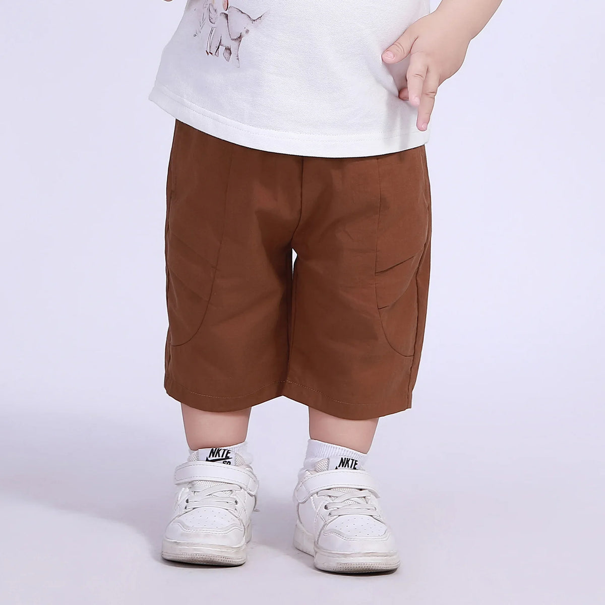Coffee Ordinary Street Look Pants For Baby Boy Image