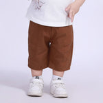Coffee Ordinary Street Look Pants For Baby Boy Image
