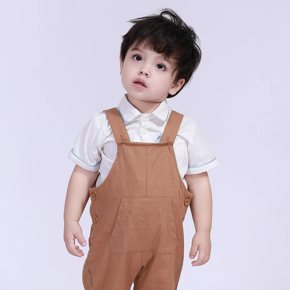 Off White Printed Street Look Shirt For Baby Boy Image