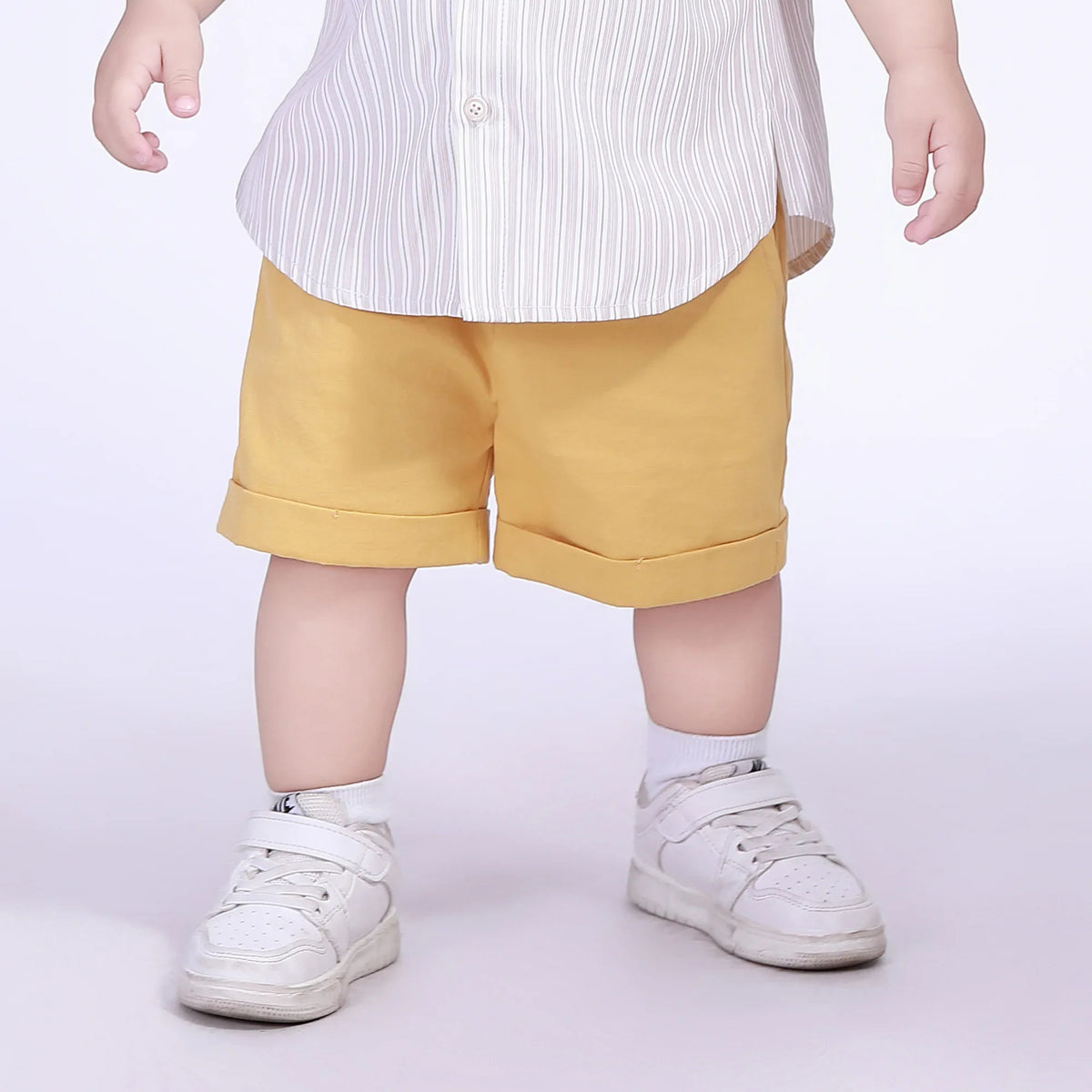 Yellow Ordinary Street Look Shorts For Baby Boy Image