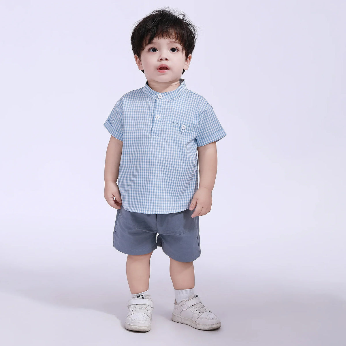 Checked Street Look Blouse For Baby Boy Image