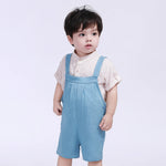 Beige Checked Street Look Blouse For Baby Boy Image