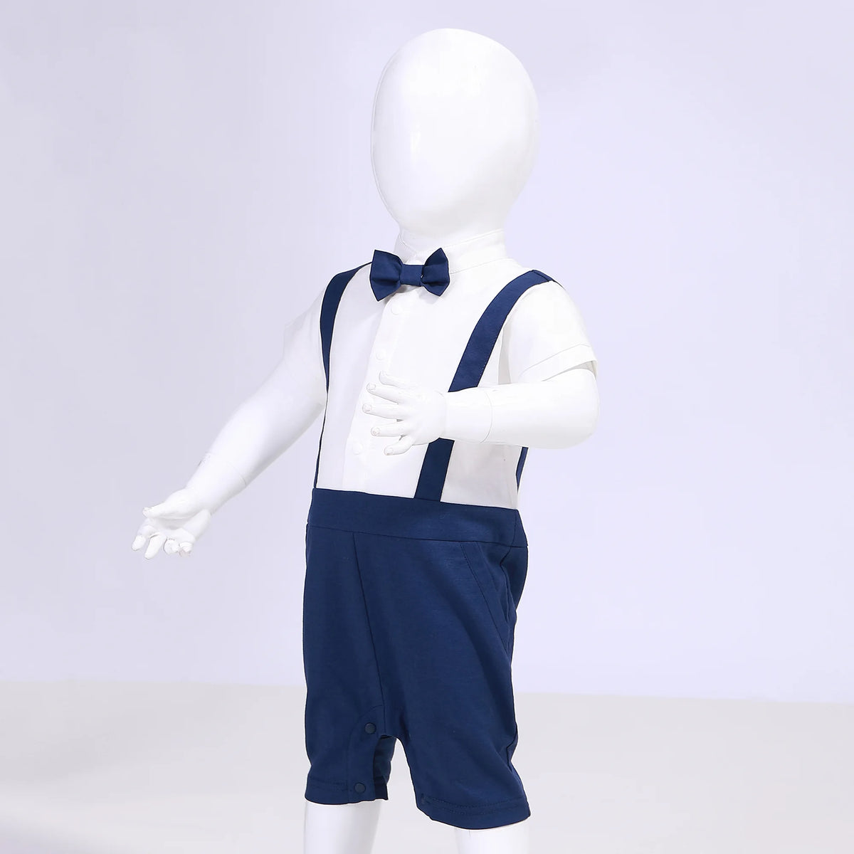 Color-Blocked Street Look Romper For Baby Boy Image