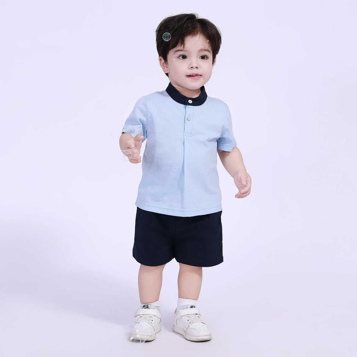 Color-Blocked Street Look Blouse For Baby Boy Image