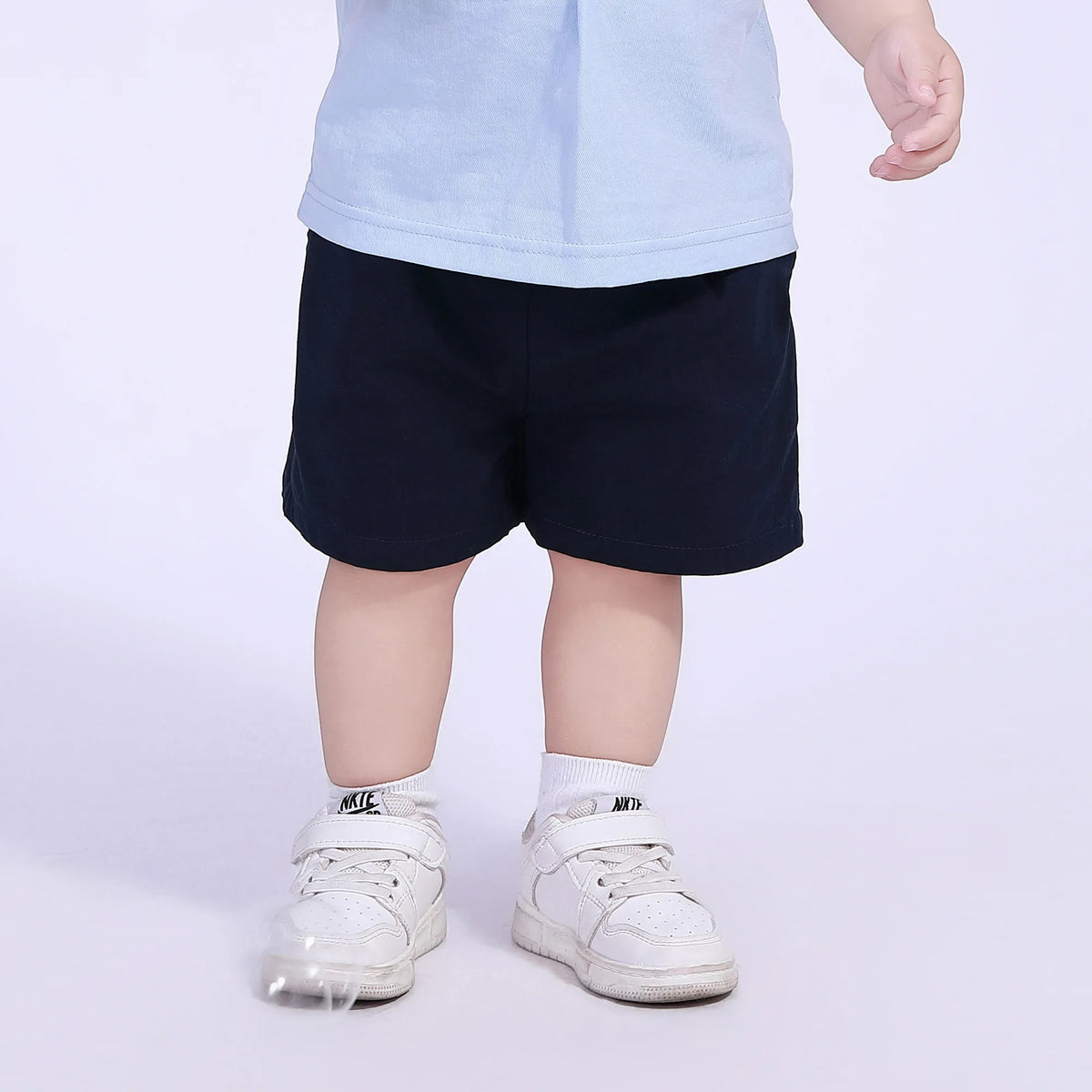 Navy Ordinary Street Look Shorts For Baby Boy Image