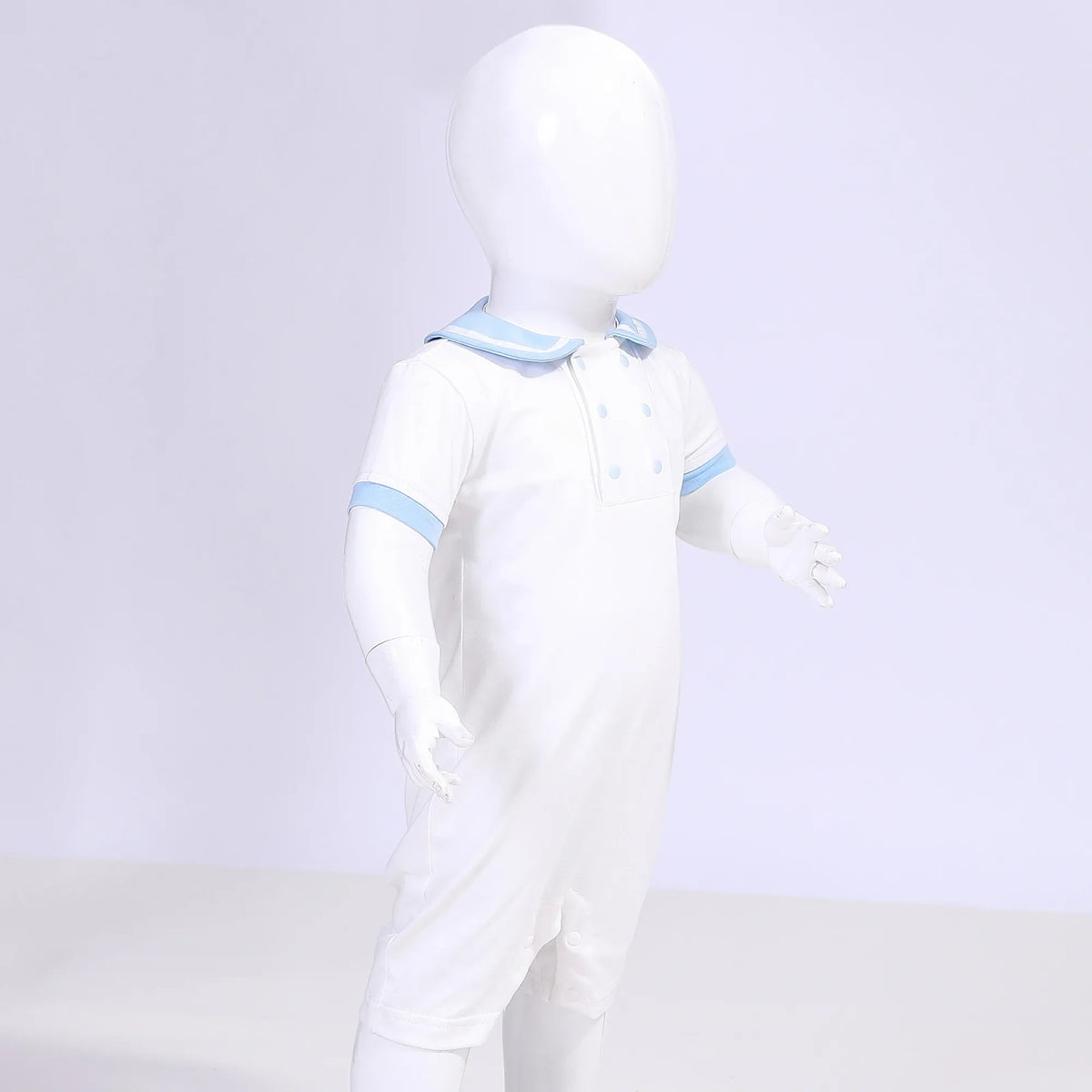 Color-Blocked Street Look Romper For Baby Boy Image