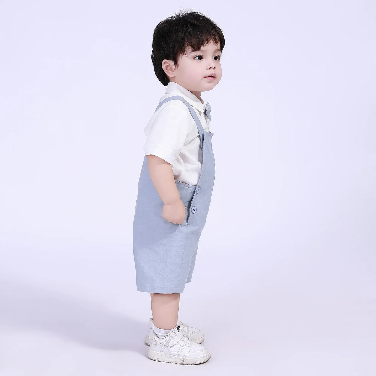 Plain Street Look Overalls For Baby Boy Image