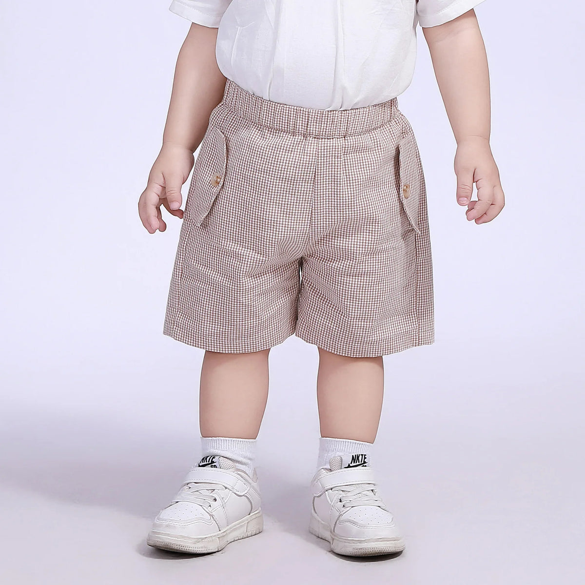 Khaki Ordinary Street Look Shorts For Baby Boy Image