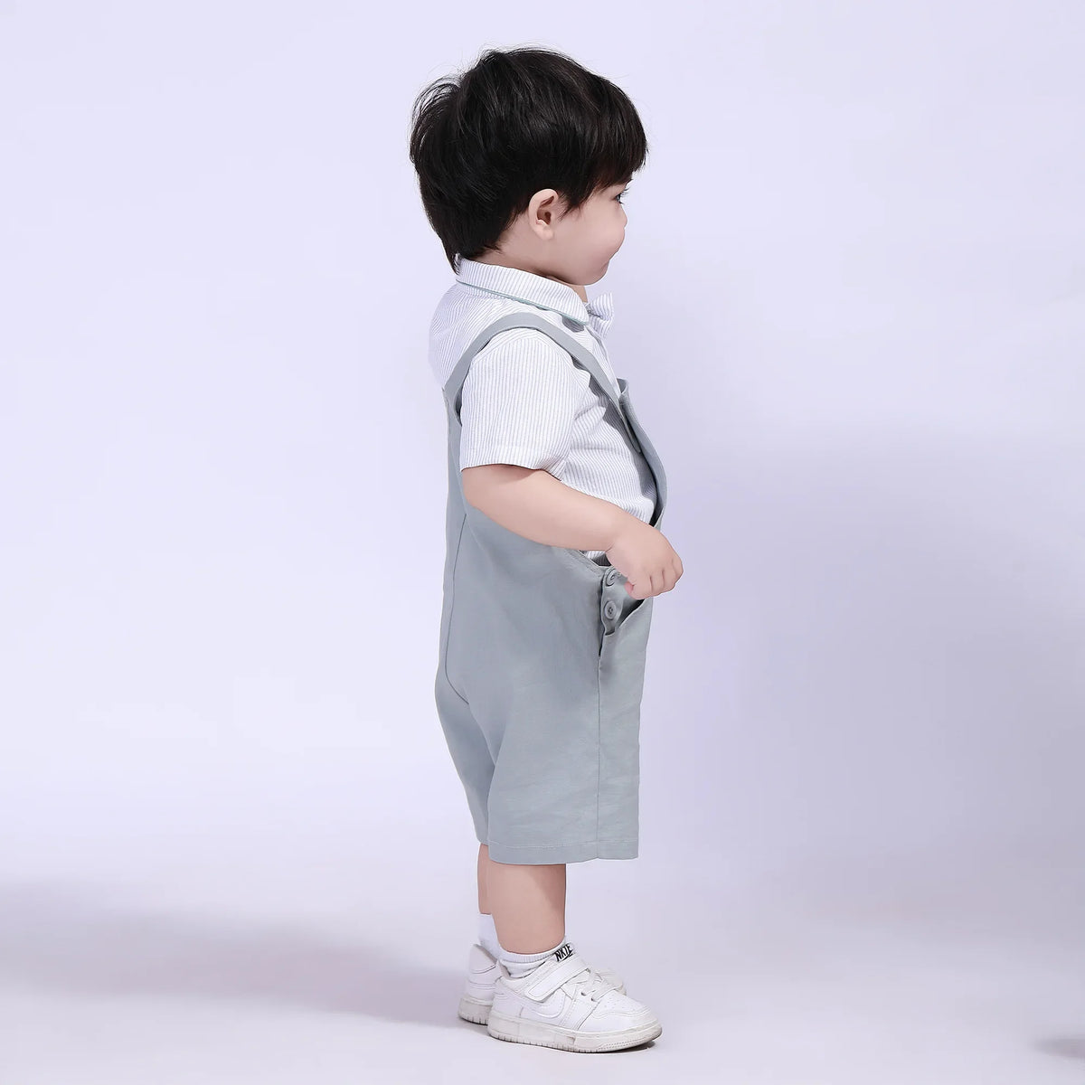 Plain Street Look Overalls For Baby Boy Image