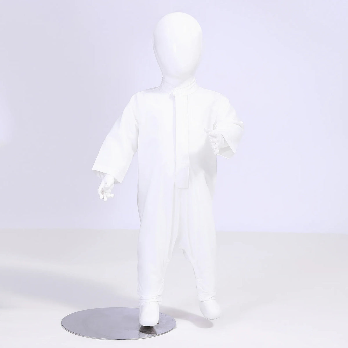 Off White Embroidery Street Look Romper For Baby Boy Image