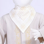 Blue Embroidery Street Look Romper For Baby Boy Image