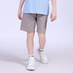 Khaki Gray Ordinary Street Look Shorts For Boys Image