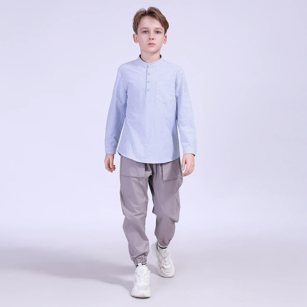 Striped Street Look Blouse For Boys Image