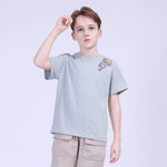 Lake Green Embroidery Street Look T.Shirt For Boys Image