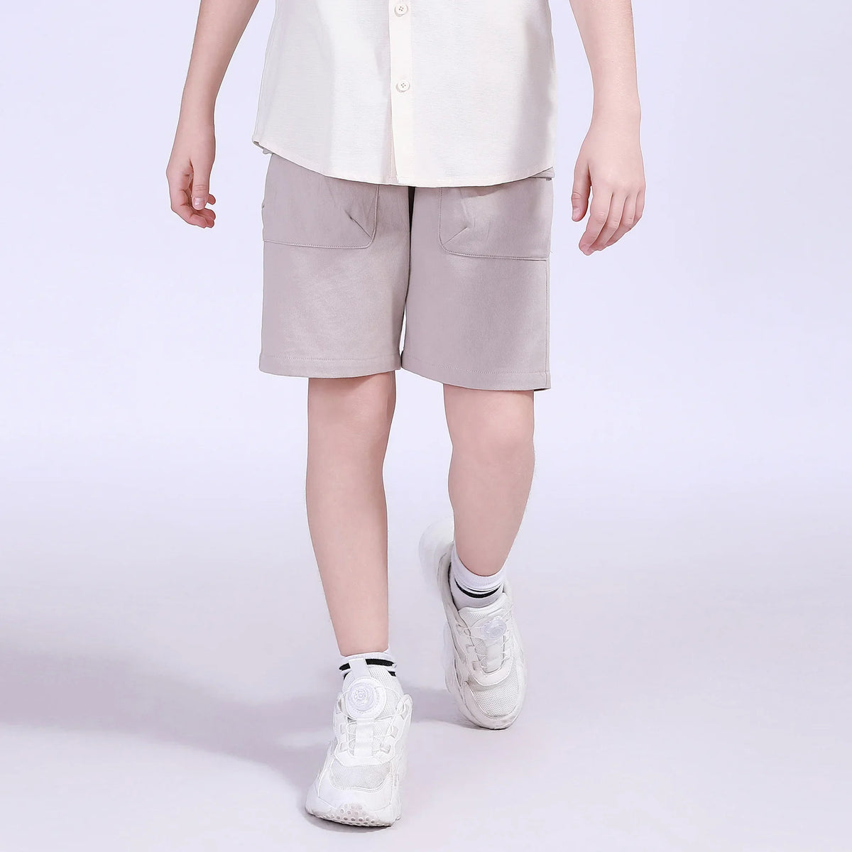 Gray Ordinary Street Look Shorts For Boys Image