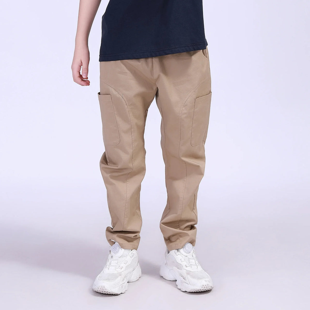 Khaki Ordinary Street Look Pants For Boys Image