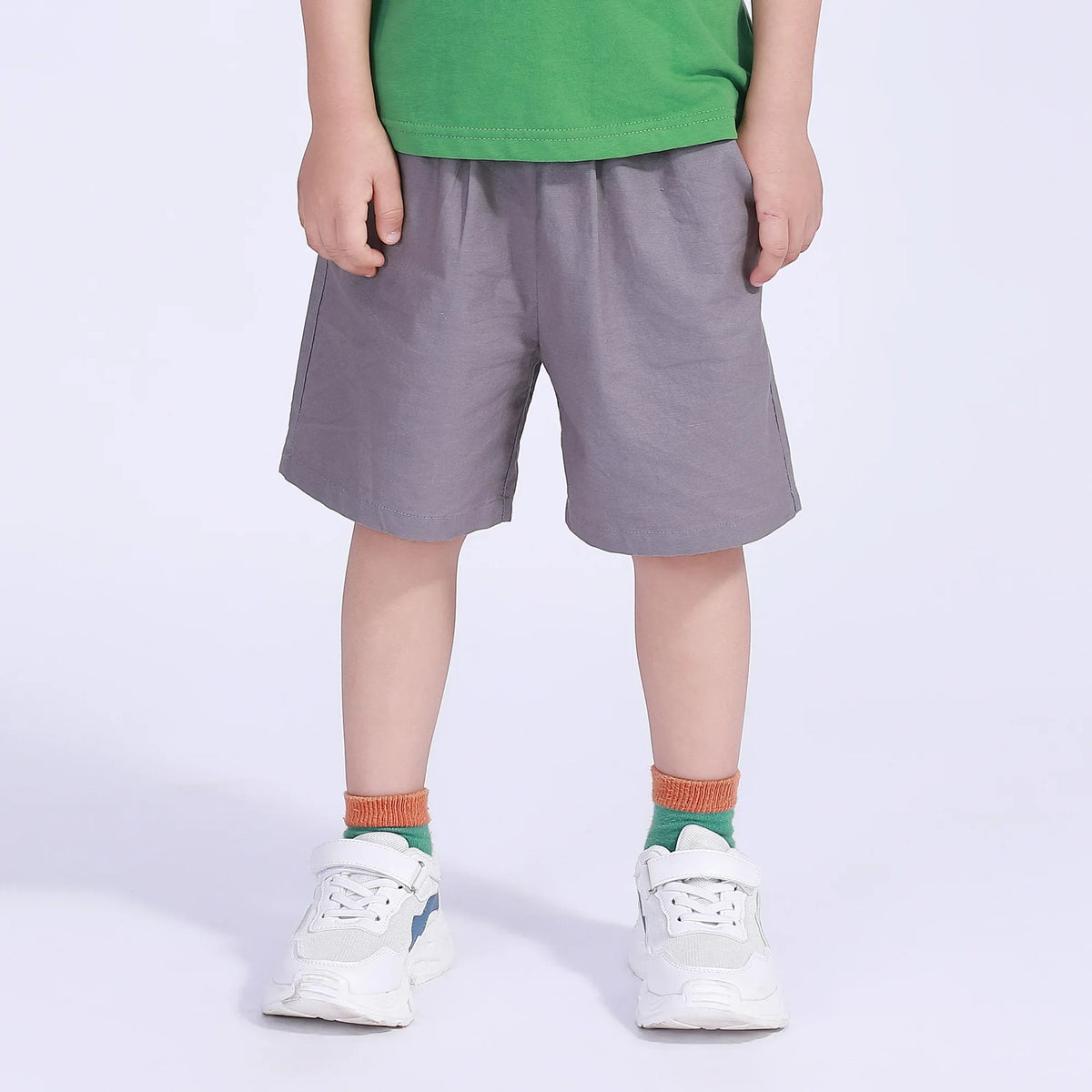 Gray Ordinary Street Look Shorts For Boys Image