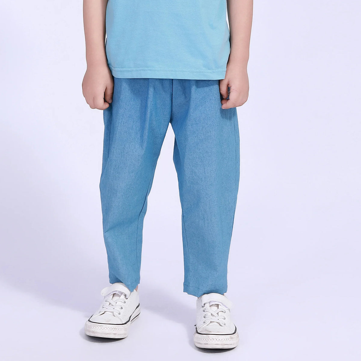 Light Blue Ordinary Street Look Pants For Boys Image