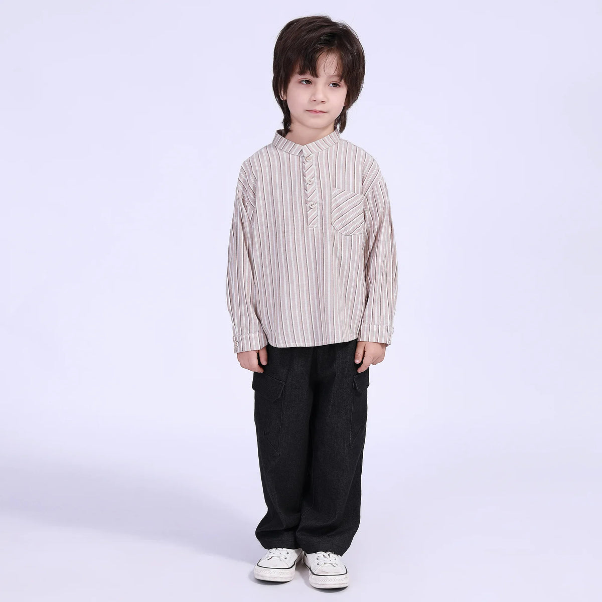 Striped Street Look Blouse For Boys Image