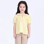 Yellow Floral Street Look Blouse For Girls Image