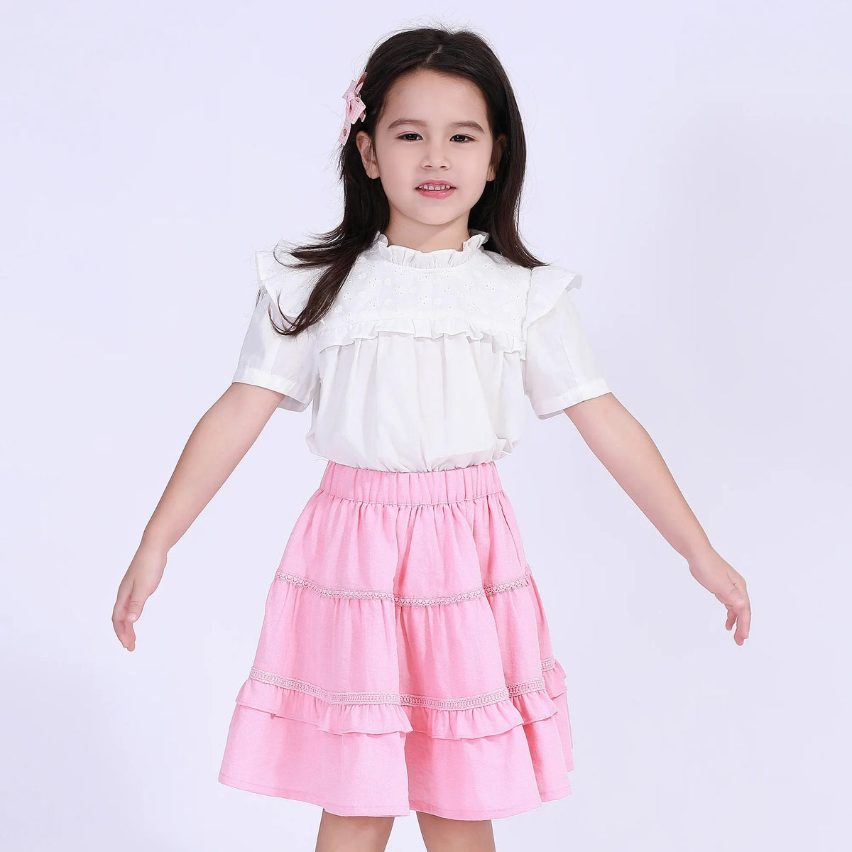 Pink Skater Street Look Skirt For Girls Image