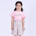 Gray Baggy Street Look Shorts For Girls Image