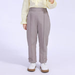 Gray Ordinary Street Look Pants For Girls Image
