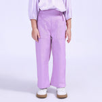 Purple Straight-Leg Street Look Pants For Girls Image
