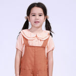 Orange Floral Street Look Shirt For Girls Image