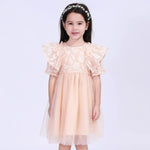 Orange Floral Street Look Dress For Girls Image