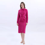 Rose Collar Velvet Fashion Dress For Women Image