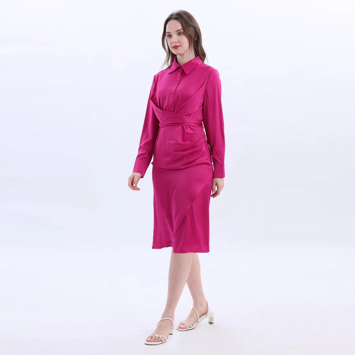 Collar Velvet Fashion Dress For Women Image