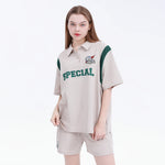 Beige Two-piece sports set for women Image