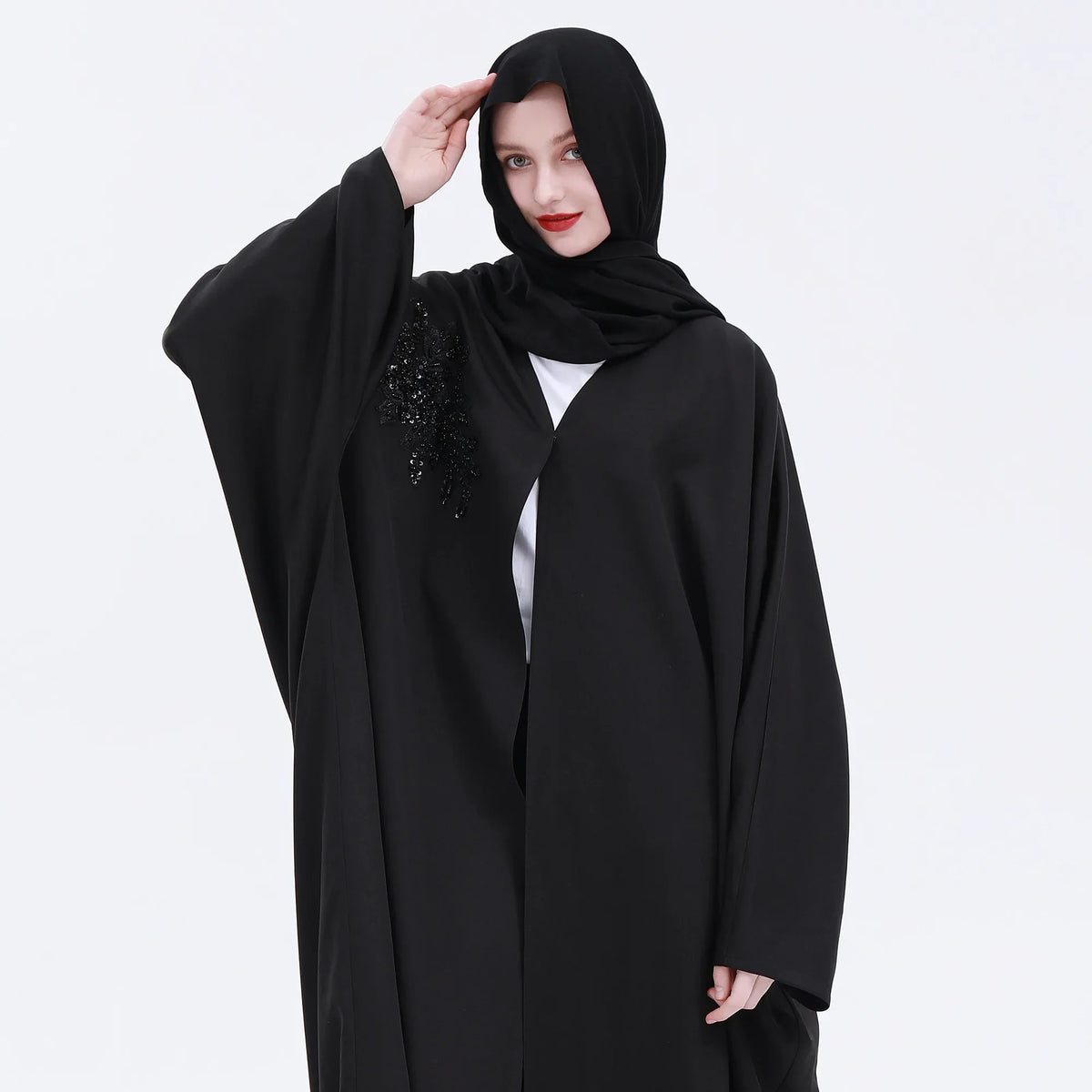 Black Floral Abaya Abaya For Women Image