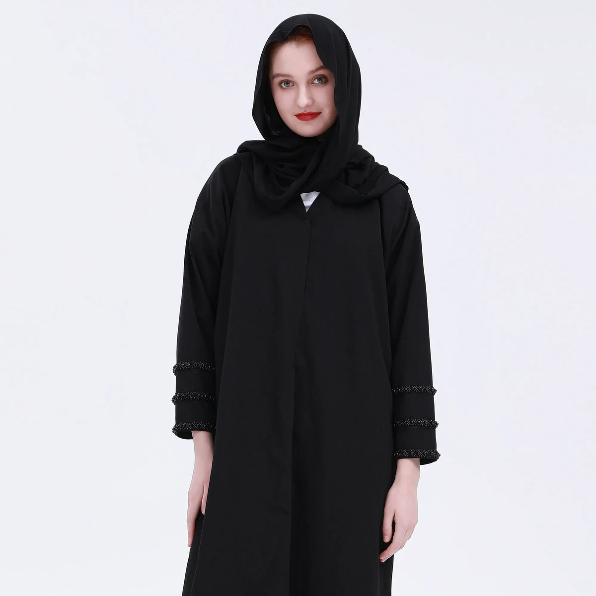 Black Beaded Abaya Abaya For Women Image