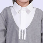 140 | 8-9Y Gray 140 | 8-9Y,104,95,49.5,- Color-Blocked Thoub Thoub For Boys Image