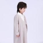120 | 5-6Y Beige 120 | 5-6Y,94,87,42.5,- Color-Blocked Thoub Thoub For Boys Image