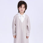 150 | 10-11Y Beige 150 | 10-11Y,109,99,53,- Color-Blocked Thoub Thoub For Boys Image