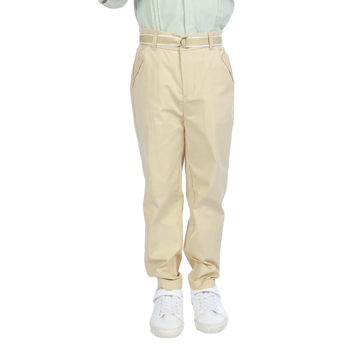 Dark Beige Skinny Formal Pants For Boys Image