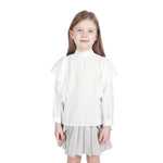 Off White Plain Formal Blouse For Girls Image
