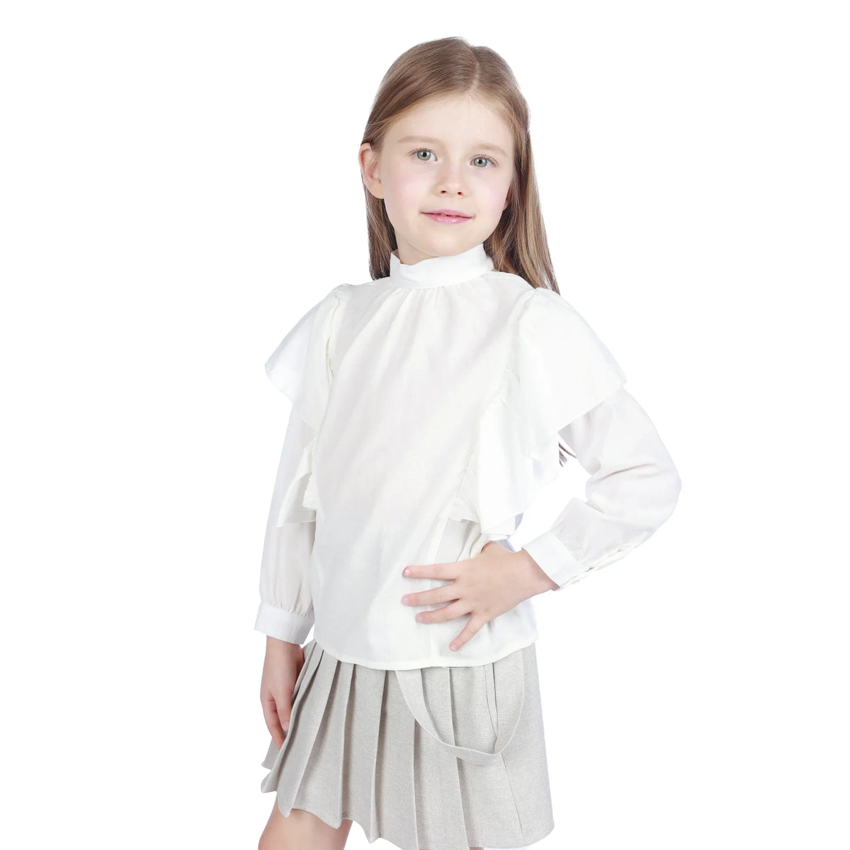 Plain Formal Blouse For Girls Image