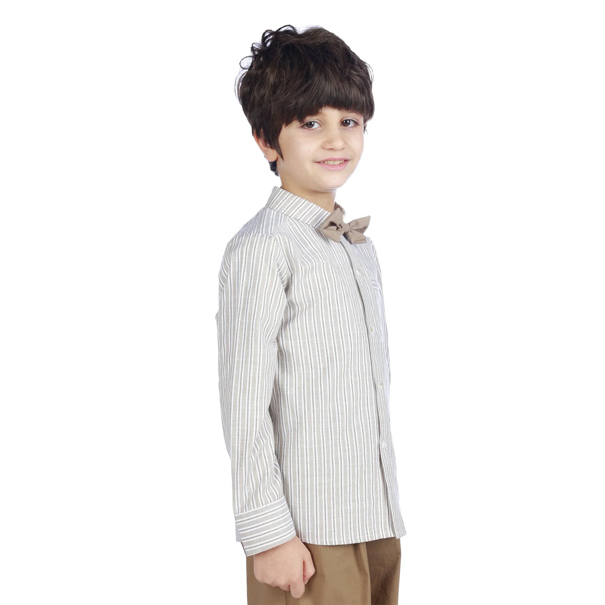 Striped Formal Shirt For Boys Image
