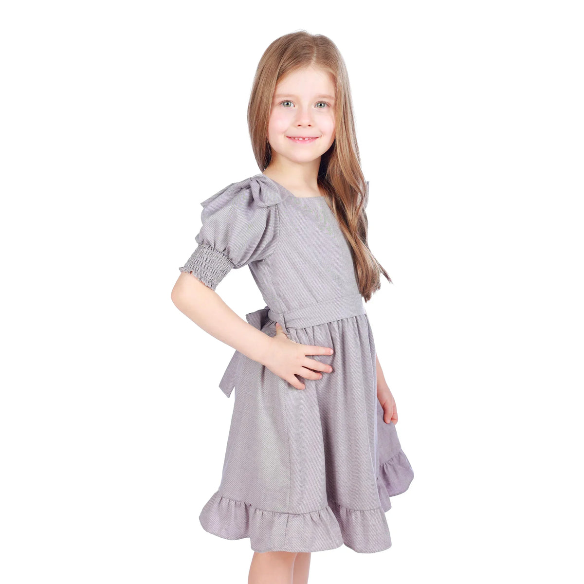 Plain Formal Dress For Girls Image