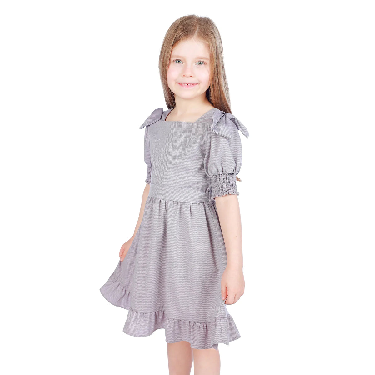 Plain Formal Dress For Girls Image