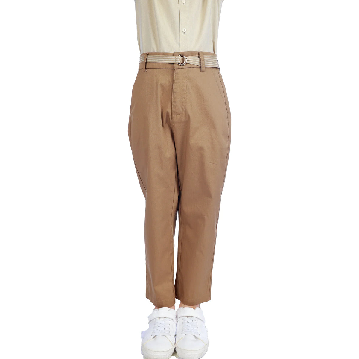 Dark Khaki Ordinary Formal Pants For Boys Image