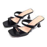 Black Elegant Slippers For Women Image